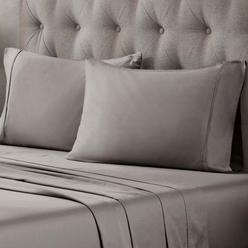 Taie d'oreiller en mélange de coton égyptien 400 fils Luxor Treasures, Standard, Gris