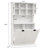 Laundry Basket Cabinet In White - Space Saving Design With Two Compartments And Practical For-323663760