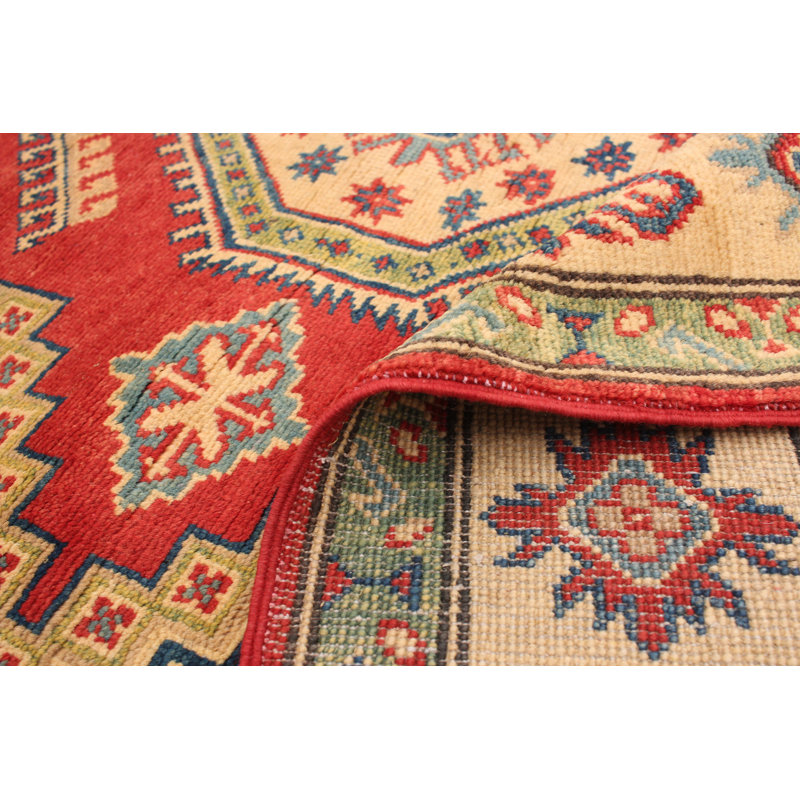Tapis unique en laine noué à la main cuivre foncé des années 2010 4 pi 11 po x 6 pi 5 po Qaiden