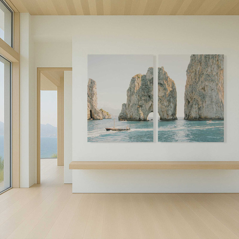 Ocean Arches Stretched Canvas Print, 48" H x 72" W x 1.25" D, Wrapped Canvas, 4