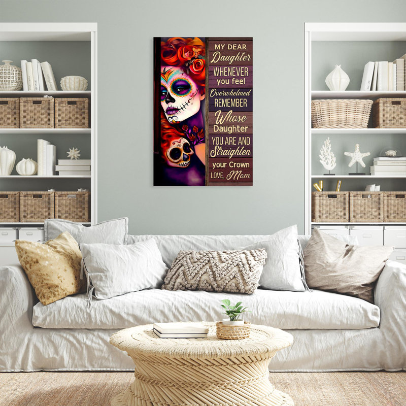 «My Dear Daughter Love Mom», impression sur toile rectangulaire 1 pièce «My Dear Daughter Love Mom»