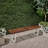 Contemporary Wood Dining Bench, 63.08 Inches Long, Dark Brown And White, Iron Legs, Assembly Required Modern Bench With Product Depth, Suitable For Outdoor Use