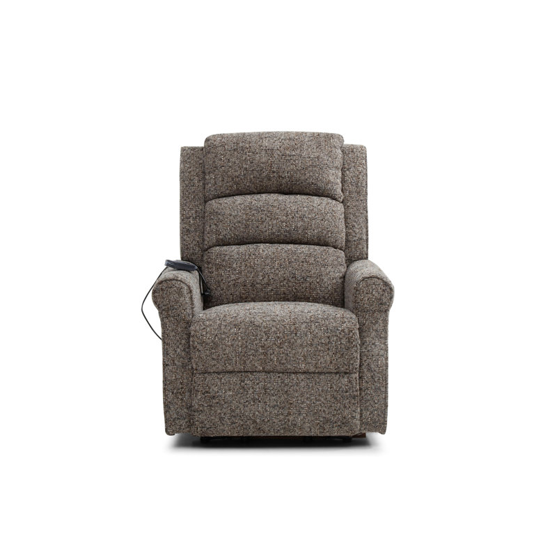 George Chenille Grey Lift Assist Recliner Chair