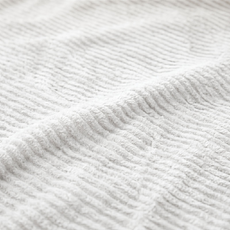 Couverture en molleton moelleux Kacey, Très grand simple, Blanc