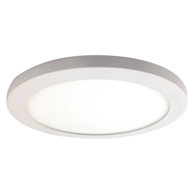 Weehawken Acrylic Flush Mount, White, 0.5" H x 7.5" W x 7.5" D