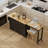 81.6" Kitchen Island With Storage, Extendable Kitchen Cabinet with Seating Area and Prower Outlet For Kitchen-1510263581