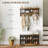 Coat Rack Shoe Bench Set with 8 Storage Cubbies, Rustic Brown