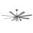 Terriek 72" Chrome Ceiling Fans with Lights and Remote, 6 Speed Reverisble DC Motor Large Motor Modern Ceiling Fan-868463038