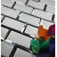 Carrelage de style métro biseauté à miroir en verre 3 po x 6 po Reflections-36935539