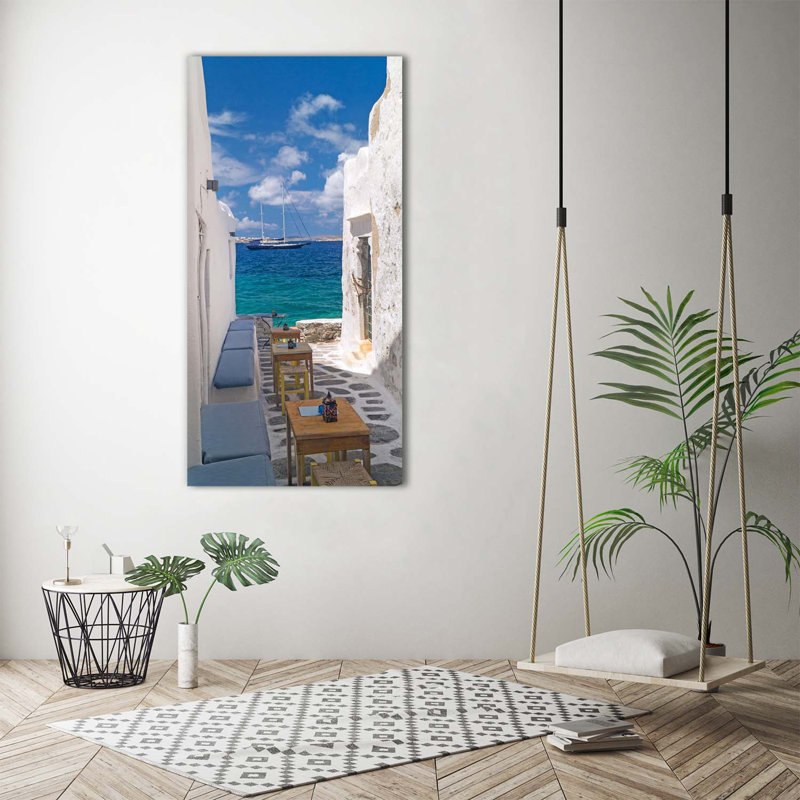 Greek Streets - Wrapped Canvas Print