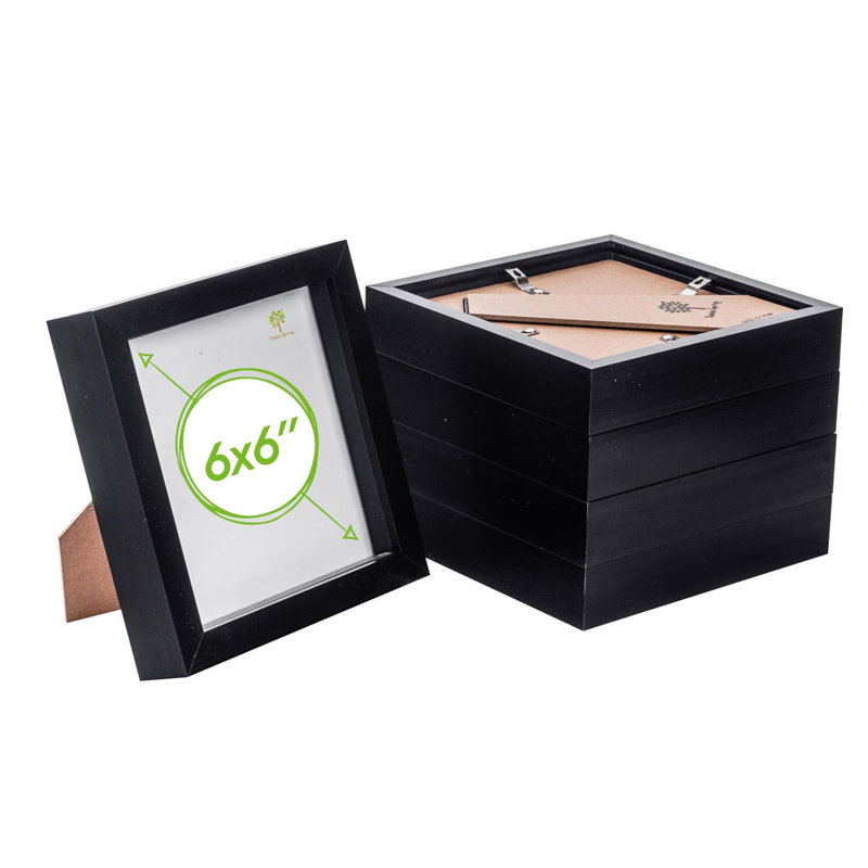 Nicola Spring - 3D Box Photo Frames, 17.5cm H x 17.5cm W x 3.5cm D, Black