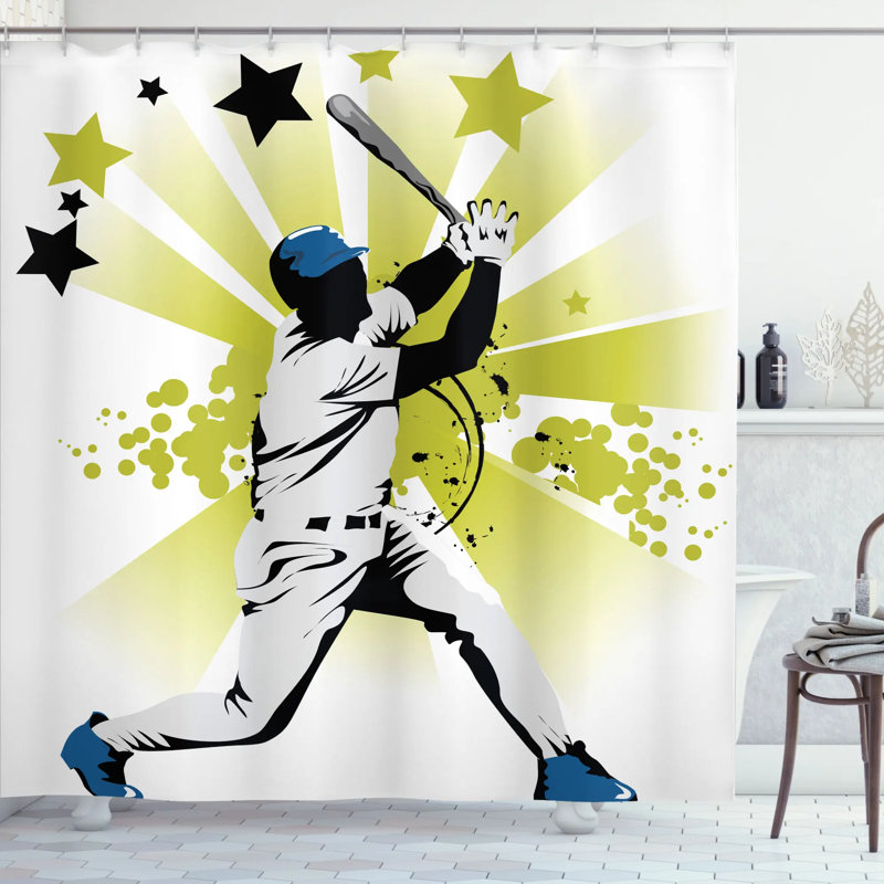 Shower Curtain with Hooks Included, 69" H x 105" W