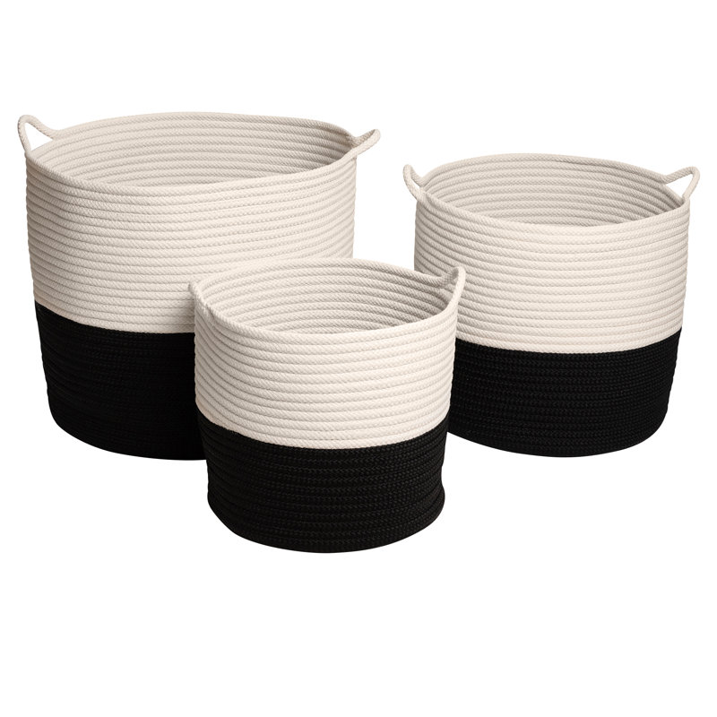 Panier de plastique, Noir, H 20 po x l 20 po x P 20 po