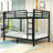 Metal Full XL Over Full XL Bunk Bed With Slats