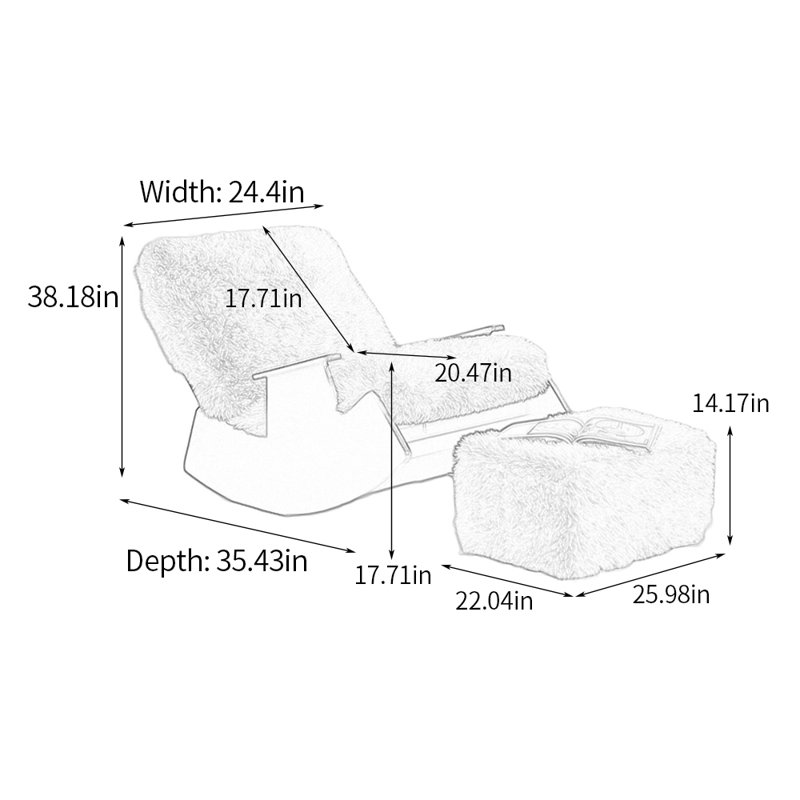Chaise berçante, Brun noyer