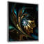 Fleur noire dorée moderne - art mural fleur fractale, impression avec fleur noire-18266811-116164178-116164182
