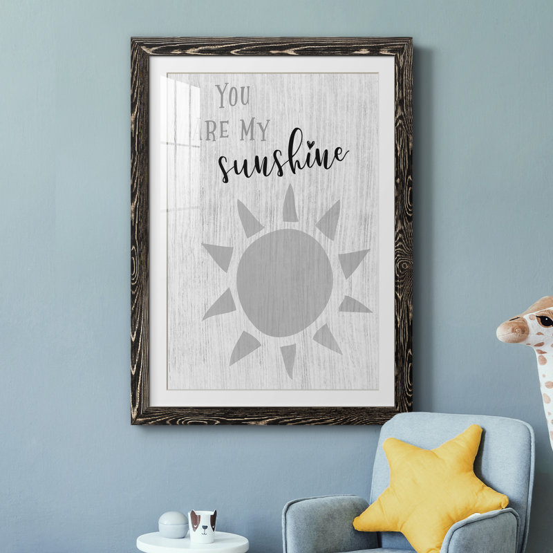 Soleil - imprimé, Papier encadré noir, H 37,5 po x l 27,5 po x P 1,5 po