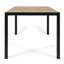 Table de salle à manger en bois et structure en fer de style moderne de 58,86 po Profondeur x 36,48 po, largeur 30,86 po, avec pieds, profondeur 35,5 po, hauteur 30 po