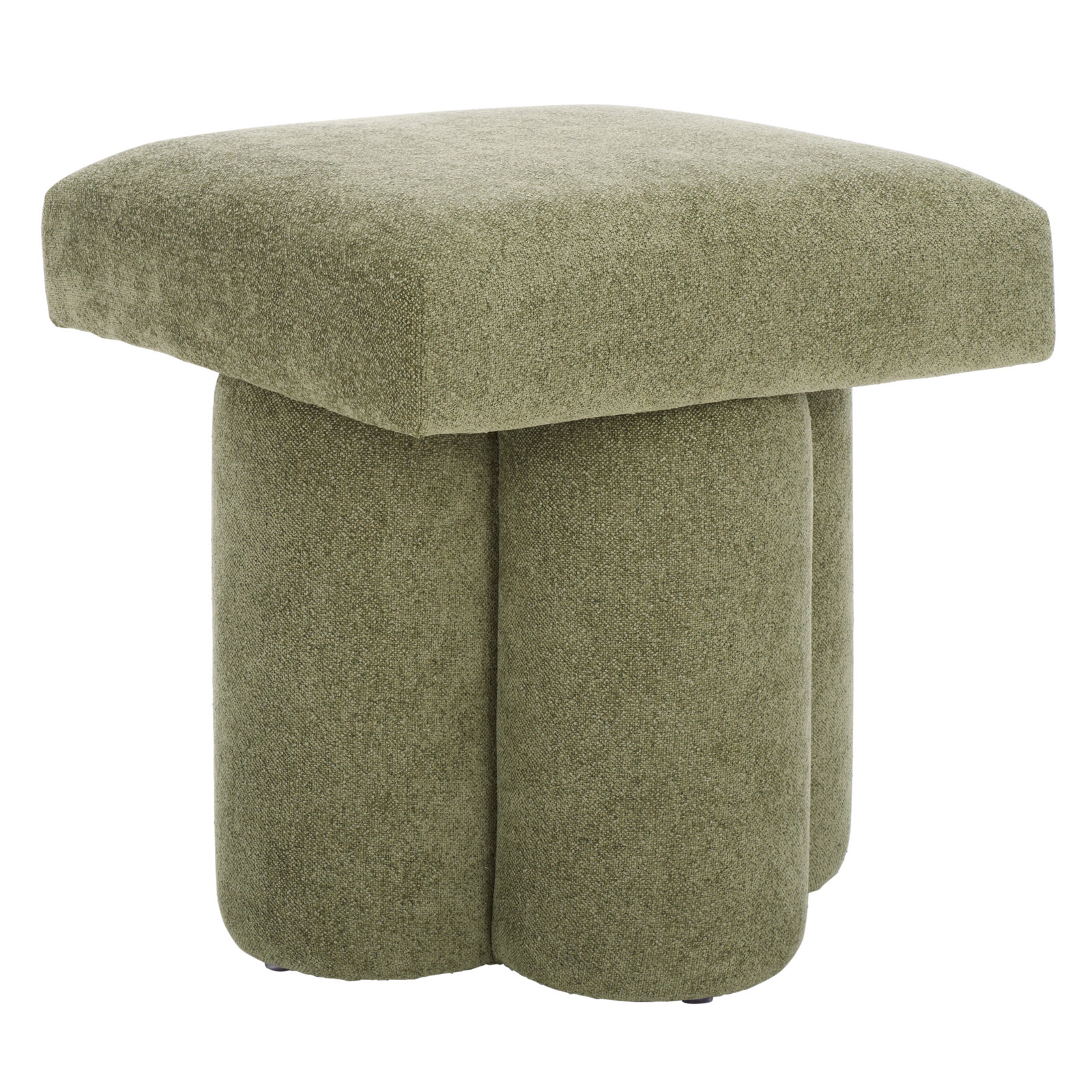 17" Linen Upholstered Ottoman
