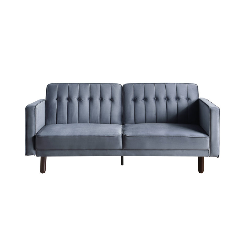 Canapé réglable Navdar, Velours gris foncé