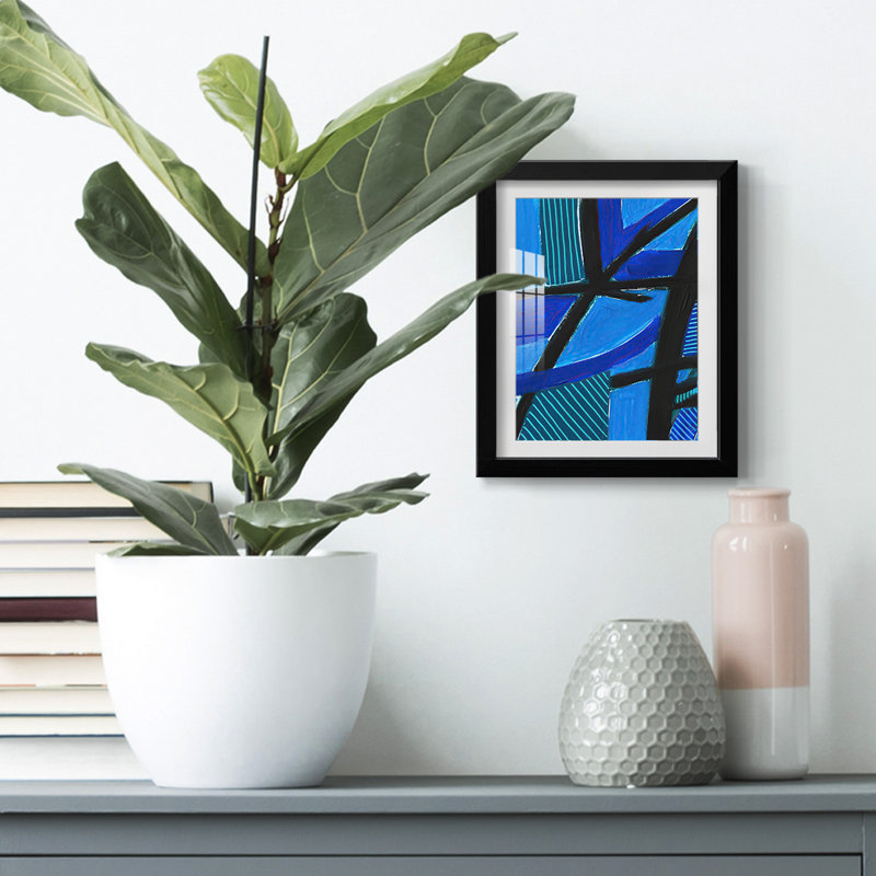 InvolvedBluesII-Framed Print, 28.5" H x 20.5" W, Black