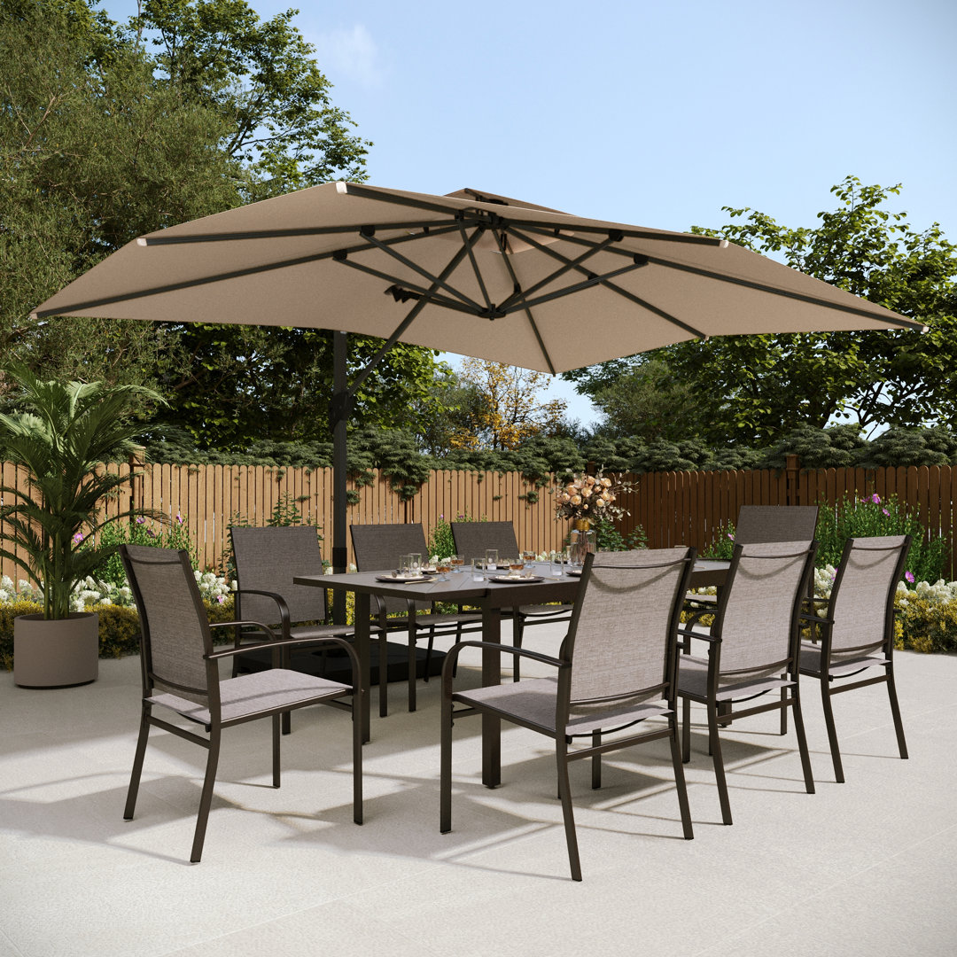 144'' x 108'' Rectangular Cantilever Umbrella with Crank Lift , Base Included Brayden Studio® Canopy 