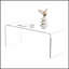 Table basse en cascade transparente en acrylique, 39,25 de long, 15 mm d'épaisseur, design minimaliste pour les espaces de vie modernes
