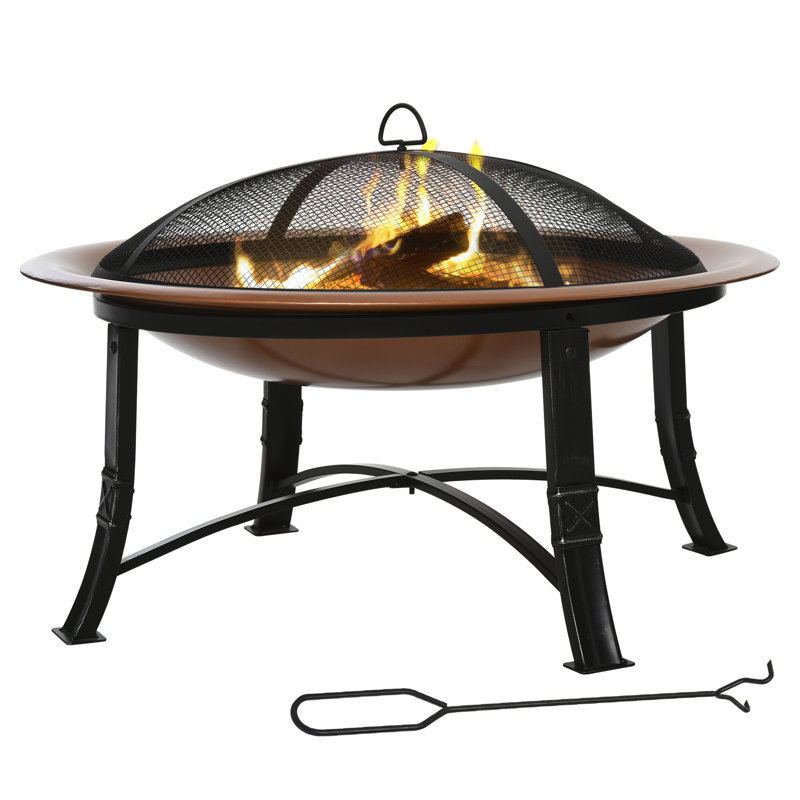 Alisz Round Steel Wood Burning Smokeless Fire Pit