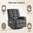 23.6" Wide Seat, 360° Swivel + 30° Rock, 8-Point Vibration + Lumbar Heat, USB Port, Side Pockets, 350 lb Capacity, 20-Min Assembly-1365967174