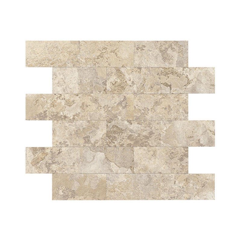 11,6 po X 11,4 po Carrelage mosaïque auto-adhésif en PVC (9 pieds carrés / caisse) Subway, Or