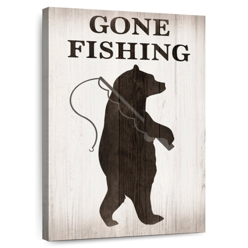 Senne Bear Gone Fishing, H 30 po x l 20 po