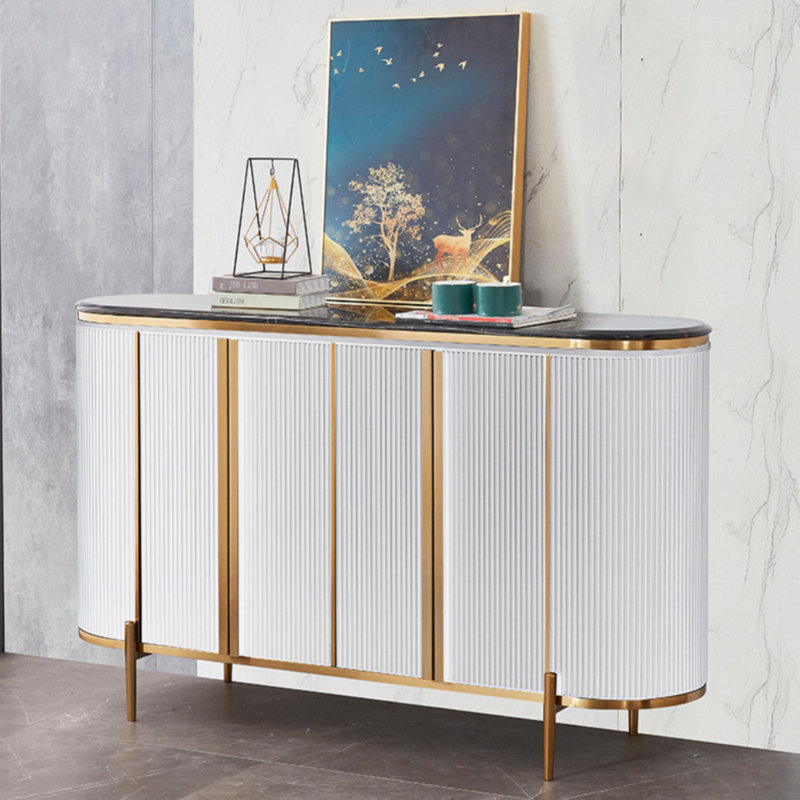 Buffet léger et luxueux, H 33,46 po x l 47,24 po x P 15,75 po, Blanc