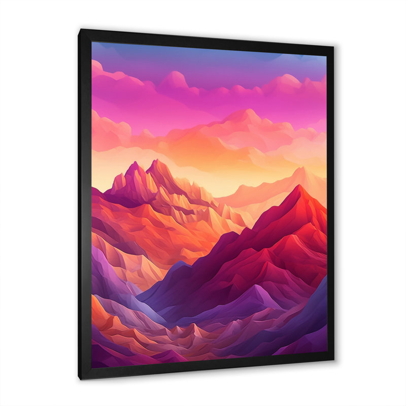 Majestic Peaks II, reproduction d'art sur toile, Cadre simple noir, H 32 po x l 16 po x P 1 po