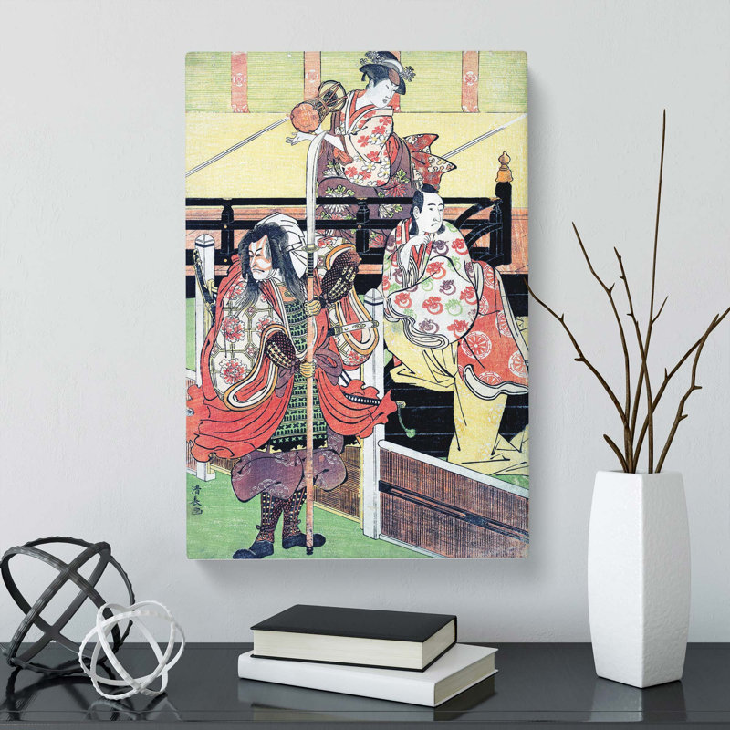 Woman Playing A Playing A Tsuzumi by Torii Kiyonaga - Wrapped Canvas, 60cm H x 40cm W x 3cm D