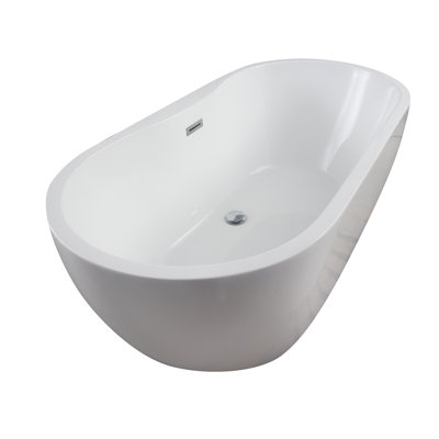 55.5'' x 29'' Soaking Acrylic Bathtub