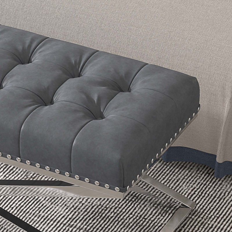 Banc de rangement Keti, Gris foncé