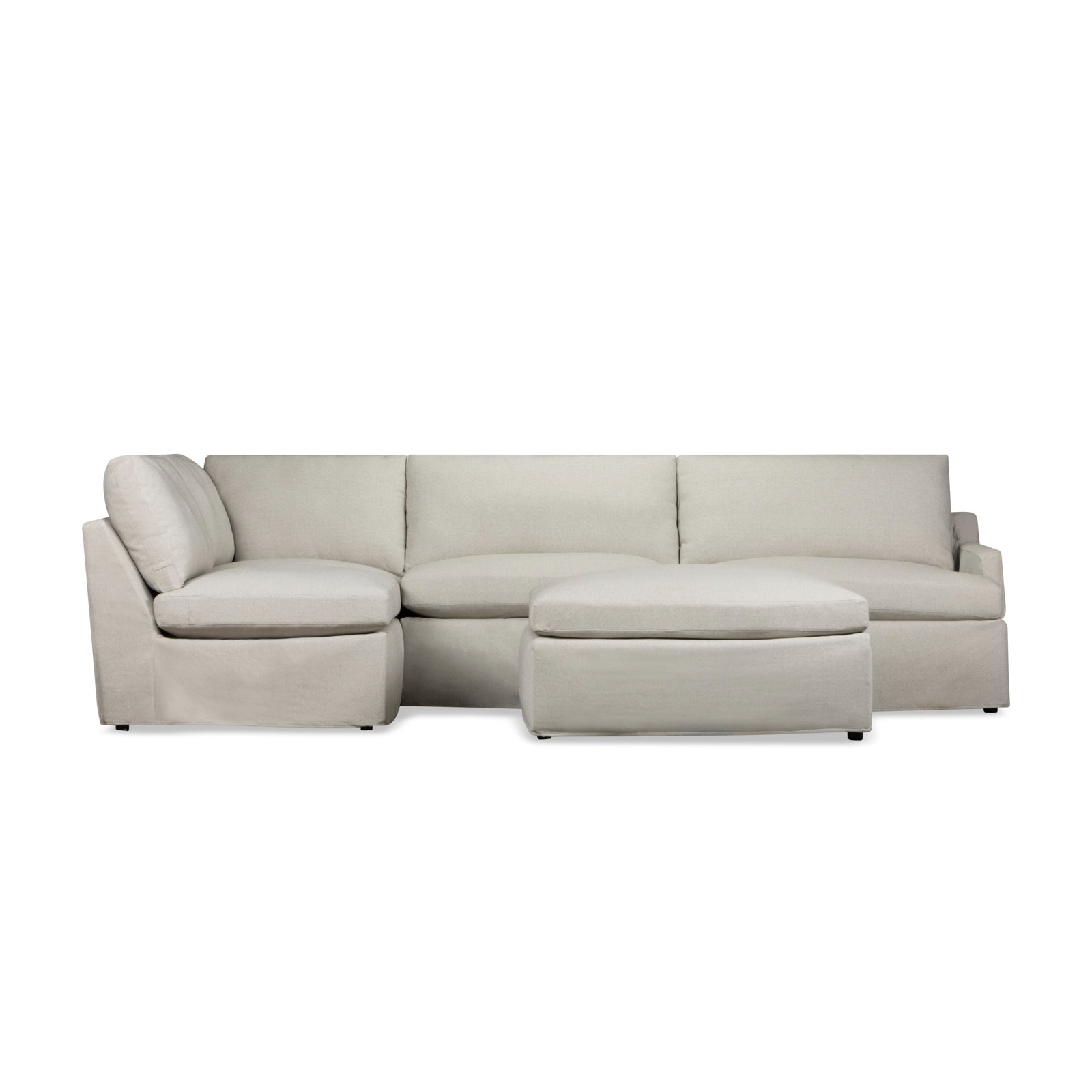 Wrenley 4-Piece Sectional, Left Hand Facing, Macarena Light Gray Canvas