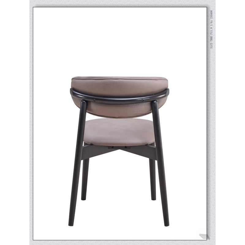 Ensemble de chaises d'appoint en microfibre et finition noire Lanae, sièges confortables et élégants pour toute pièce