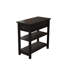 Table d'appoint étroite avec tiroirs et tablette inférieure-1626200115