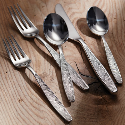 Emerick 65 Piece 18/10 Stainless Steel Flatware Set, Service for 12
