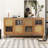 Aroma Retro 4-Door Sideboard With Large Storage Space And Rattan Doors-241505883