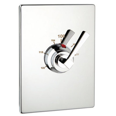 Plaza Rectangle Thermostat Complete with Valve