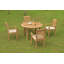 Octavio Outdoor - Piece Teak Dining Set-943135283-1021846835
