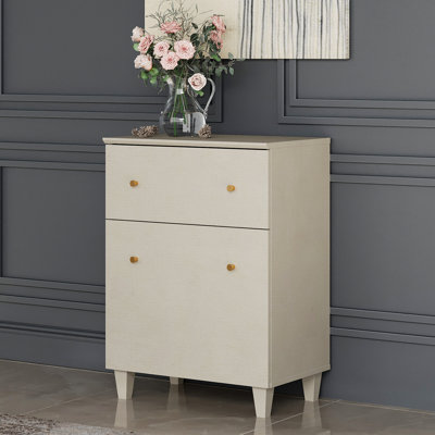 Lysiane Textured 1-Drawer Accent Cabinet