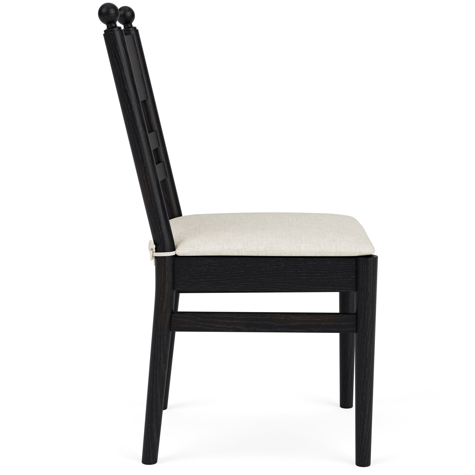 Billie Ladder Back Chair, Black