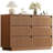 Dejesus 6-Drawer Dresser 47"W Double Dresser With Waveform Fluted Panel