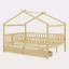 Lit double en bois avec deux tiroirs-1469594891