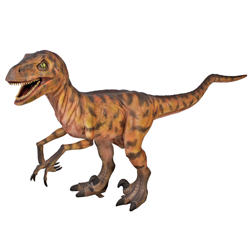 Statue de dinosaure de taille jurassique Deinonychus