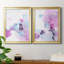 «Fluid Magenta III», ensemble de 2 peintures sur toile encadrées-1073634594-1073634595
