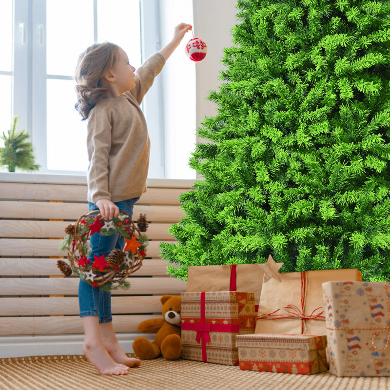 Arbre de Noël vert floqué / givré, H 7,5 pi